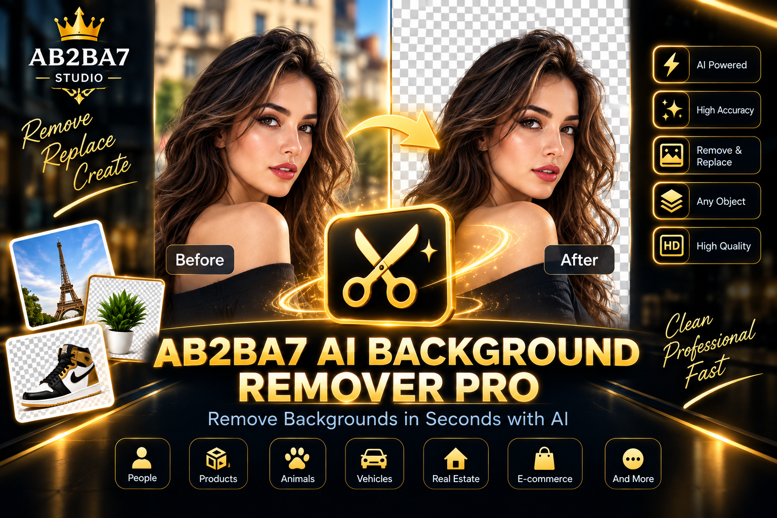 AB2BA7 AI Background Remover Pro